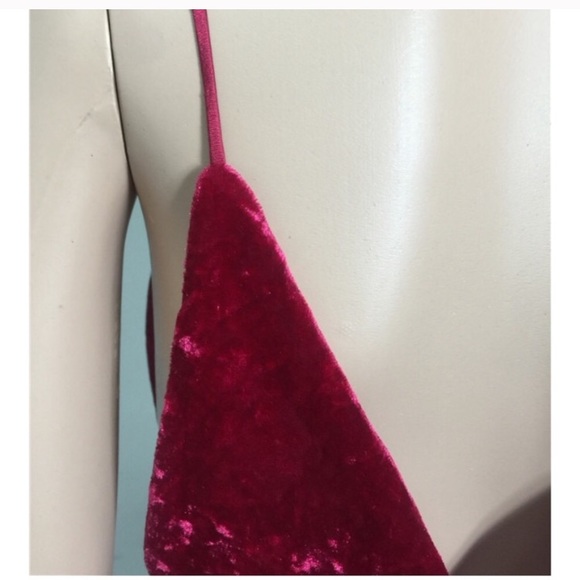 NEW! Red Velvet Mini Dress - Picture 6 of 7